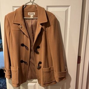 Michael Kors Camel Pea Coat for Women